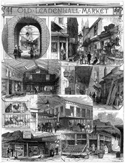 Images Dated 22nd September 2017: Old Leadenhall Market, London, c.1880