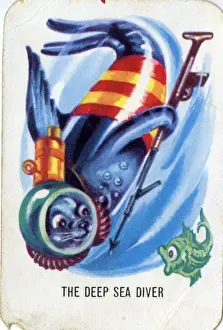 Seal Prints: Old Maid card game - The Deep Sea Diver