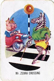 Zebra Gallery: Old Maid card game - Mr. Zebra Crossing