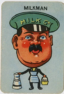 Images Dated 18th February 2016: Old Maid card - Milkman