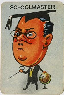 Images Dated 18th February 2016: Old Maid card - Schoolmaster