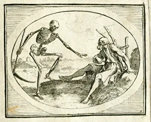Scythe Collection: Old Man Men Life Death Grim Reaper Oval Memento