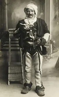 Albania Prints: Old man in traditional costume - Albania