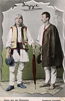 Ukrainian Gallery: An old man and a young man from Bukovina