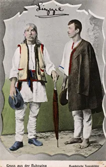 Ukraine Gallery: An old man and a young man from Bukovina