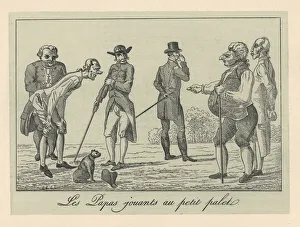 Throw Gallery: Old men playing petit palet or shove ha penny