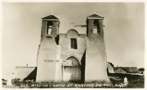 Plaza Prints: Old Mission Church, Ranchos de Taos, New Mexico, USA