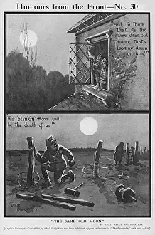 Bairnsfather Prints: The Same Old Moon by Bairnsfather
