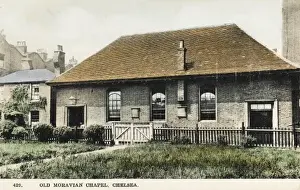 Moravian Prints: Old Moravian Chapel, Chelsea, London