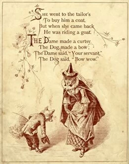 Images Dated 14th November 2011: Old Mother Hubbard: Dame made a curtsy and dog mad a bow
