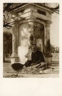 Old muslim seller of seeds - Rhodes, Greece