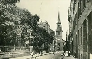 Cemetery Prints: Old North Church, Boston, Massachusetts, USA