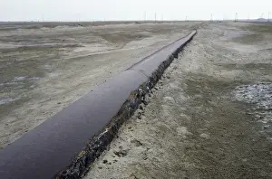 Habitats Prints: An old rusty pipe-line - carrying extracted iodine