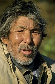 Old Selkup fishermans face (Northern minority)