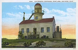 Loma Prints: Old Spanish Lighthouse, Point Loma, California, USA