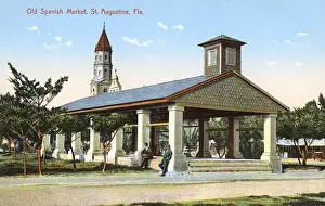 Roofed Prints: Old Spanish Market, St Augustine, Florida, USA