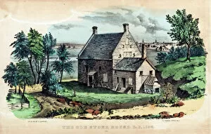 1699 Collection: The Old Stone House. Long Island, 1699