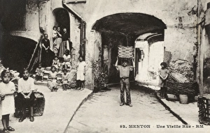 Alpes Gallery: An old street in Menton, France