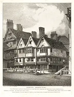 Smithfield Prints: Old Stuart houses at the south corner of Hosier