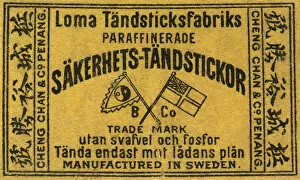 Chan Collection: Old Swedish Matchbox label for the Malaysian market