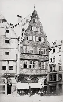 Timbered Prints: Old timbered house Romerberg, Frankfurt, Germany