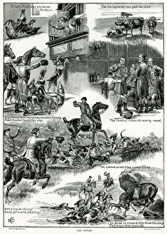 Chasing Collection: Old Tower Fox Hunting Scenes Scene 1885 1880s