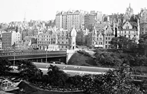 Old Town Edinburgh from Princes Street, Victorian period