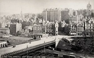 Cityscape Collection: The Old Town in Edinburgh from Princes Street, Scotland