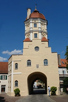 Images Dated 21st June 2008: Old town gate, Aichach, Bavaria, Germany