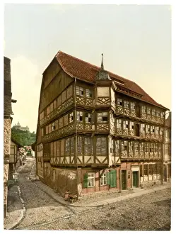 Hartz Prints: Old town hall and castle, Wernigerode, Hartz, Germany