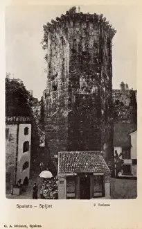 Dalmatia Prints: Old Venetian Tower at Split, Croatia