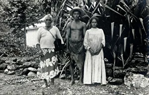 An older man with a young couple - Tahiti, French Polynesia
