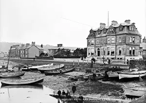 Behind Prints: Olderfleet Hotel and Harbour, Larne