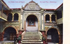 Courtyard Prints: Oldest house in La Paz, Bolivia, South America