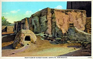 The Oldest House (Rear view), Santa Fe, New Mexico, USA