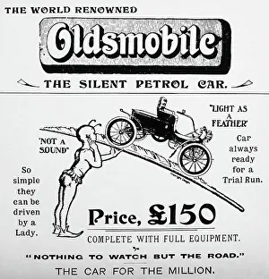 Oldsmobile veteran car advertisement, early 1900s