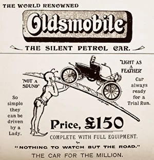 Oldsmobile veteran car advertisement, early 1900s