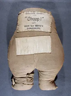 Ole Bill printed fabric doll with wood and button detail