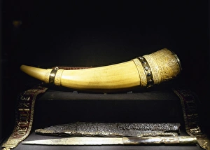 Ivory Gallery: Oliphant. Aachen Cathedral Treasury. Germany