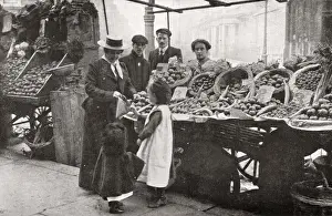 Report Prints: Olive Malvery selling fruit