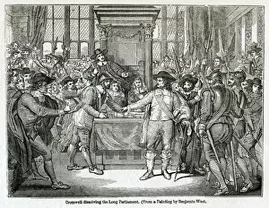 Cromwell Collection: Oliver cromwell dissolving Parliament