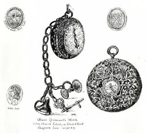 Cromwell Collection: Oliver Cromwell's watch and case
