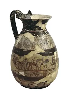 Ceramics Prints: Olpe Chigi Vase. 650 -640 BC. Proto-Corinthian
