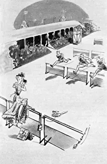 Hurdles Prints: Olympic cartoon
