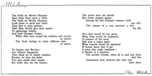 Olympic poem