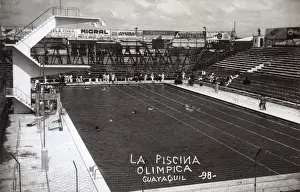 Diving Prints: Olympic swimming pool, Guayaquil, Ecuador, South America