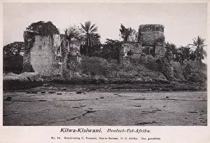 Omani Prints: Omani fortress, Kilwa Kisinani Island, East Africa