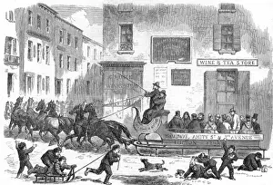 An Omnibus Sleigh, New York, 1865