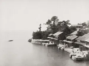 Breakwater Prints: omo of Bingo, promontory, harbour, wharf, Japan