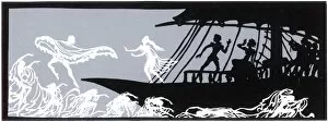 Silhouettes Collection: Ondine taken from the ship, leaving Palemon with Berta